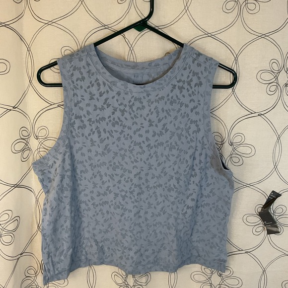 Women's Crop Active Tank Top - All in Motion‎ Light Blue Size XLarge - Picture 1 of 6